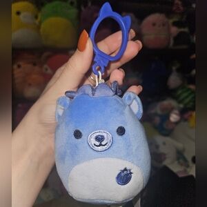NWT Brunswick the Blueberry 🫐 Bear Squishmallow Clip 🧸 3.5" Crossover Series 2
